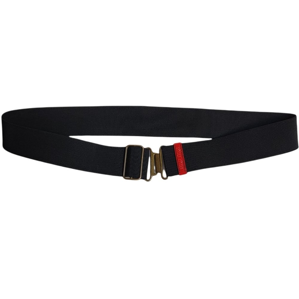 Vintage 1990's Miu Miu Stretch Belt with Red Leather Accent Made in Italy